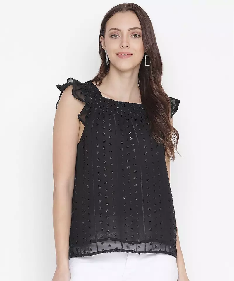 Sofy Blue embroidered gizzling women top