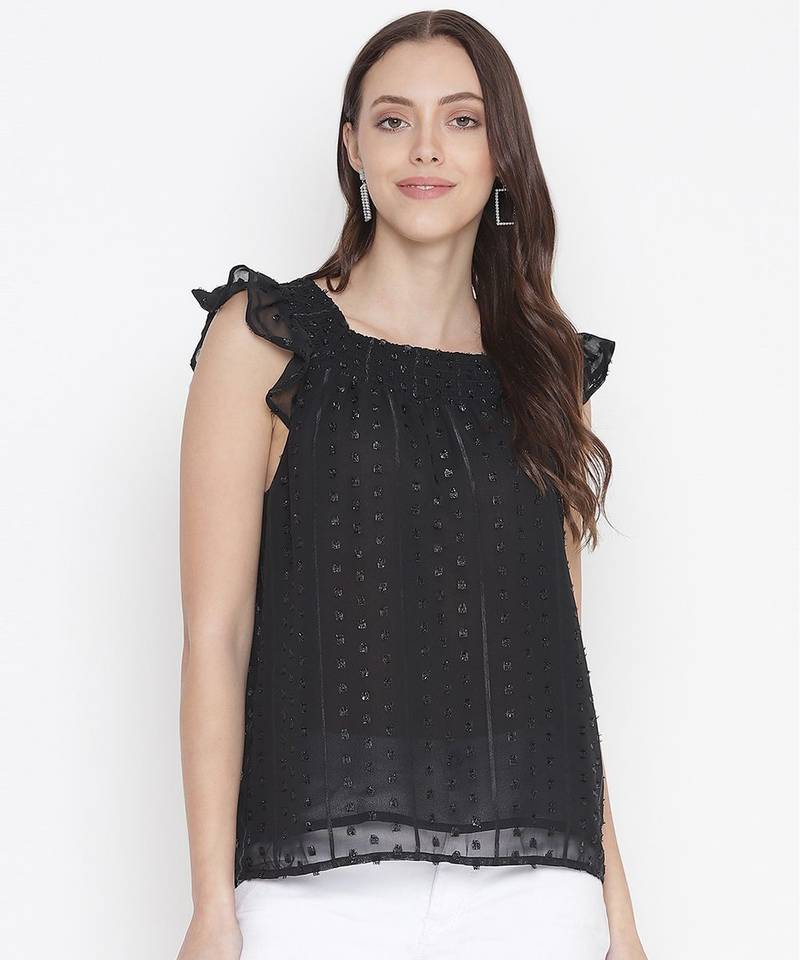 Sofy Blue embroidered gizzling women top