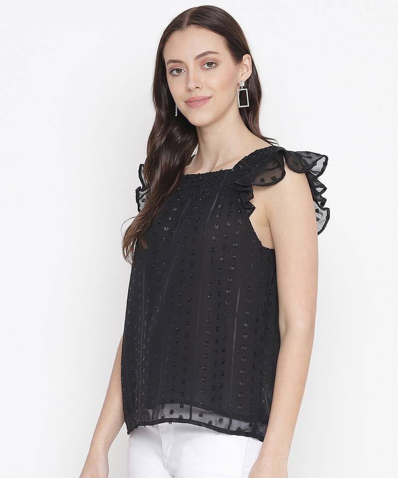 Sofy Blue embroidered gizzling women top