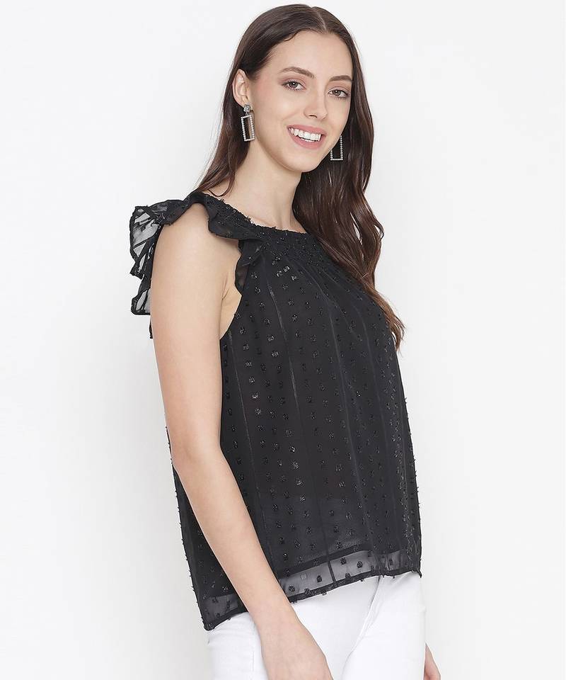 Sofy Blue embroidered gizzling women top