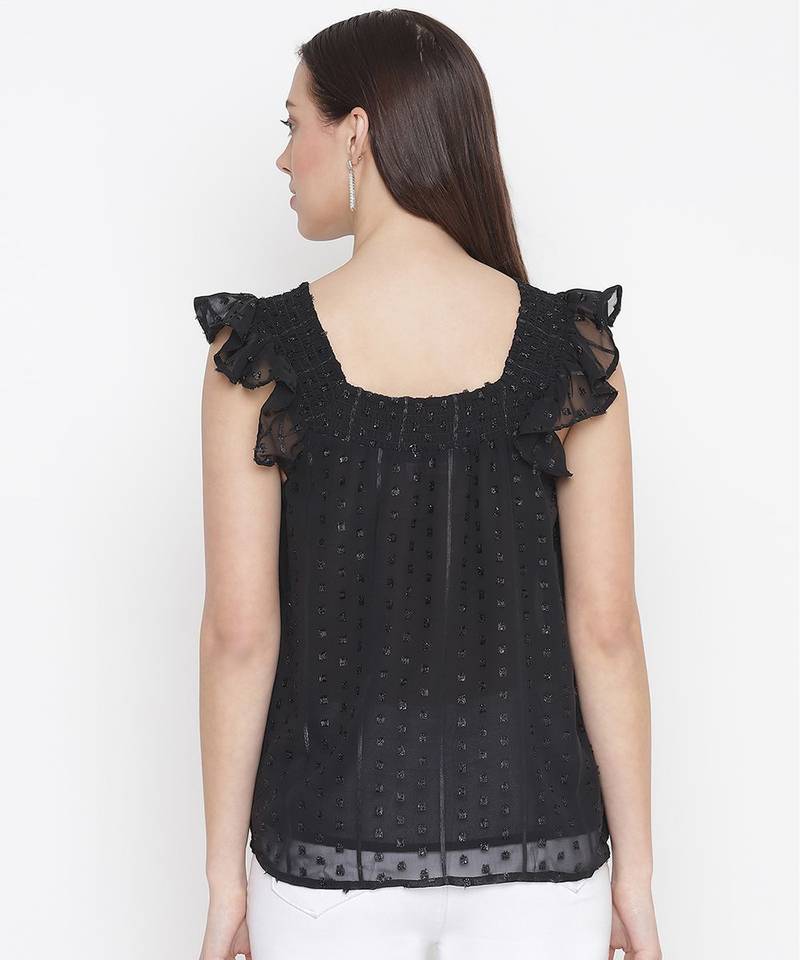 Sofy Blue embroidered gizzling women top