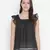 Grand black mutlicolor lurex print straling women top