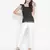 Grand black mutlicolor lurex print straling women top
