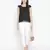High rise black muticolor foil print women stylish top