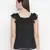 High rise black muticolor foil print women stylish top