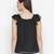 High rise black muticolor foil print women stylish top