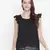 Jewel Black lurux print glitz women top