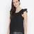 Jewel Black lurux print glitz women top