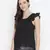 Jewel Black lurux print glitz women top