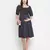 Coca black printed  ruffled maternity smocked dress