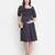 Coca black printed  ruffled maternity smocked dress