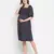 Coca black printed  ruffled maternity smocked dress