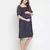 Coca black printed  ruffled maternity smocked dress