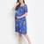 Chill Blue floral print maternity smocked dress