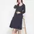Fancy blue polka print easy maternity dress