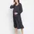 Fancy blue polka print easy maternity dress