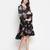 Supreme black floweratic maternity dress