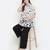 Impressive white animal print classic maternity Top