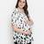 Impressive white animal print classic maternity Top