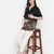 Luxious black colorful border print maternity Top