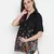 Luxious black colorful border print maternity Top