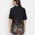 Luxious black colorful border print maternity Top