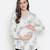Black floral print  tie -knot maternity tunic