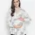 Black floral print  tie -knot maternity tunic