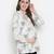 Black floral print  tie -knot maternity tunic