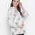 Black floral print  tie -knot maternity tunic
