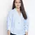 Punk Blue flossy embroidery women top