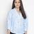 Punk Blue flossy embroidery women top