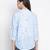 Punk Blue flossy embroidery women top