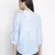Punk Blue flossy embroidery women top