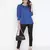 Laqa blue smocking classic women top