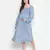 Bleed Blue  smocking polka print comfy maternity dress