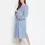Bleed Blue  smocking polka print comfy maternity dress