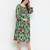 Denser Green floral print smocking comfy maternity dress