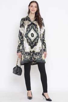 Sonder sizzy printed satin scraff  women tunic