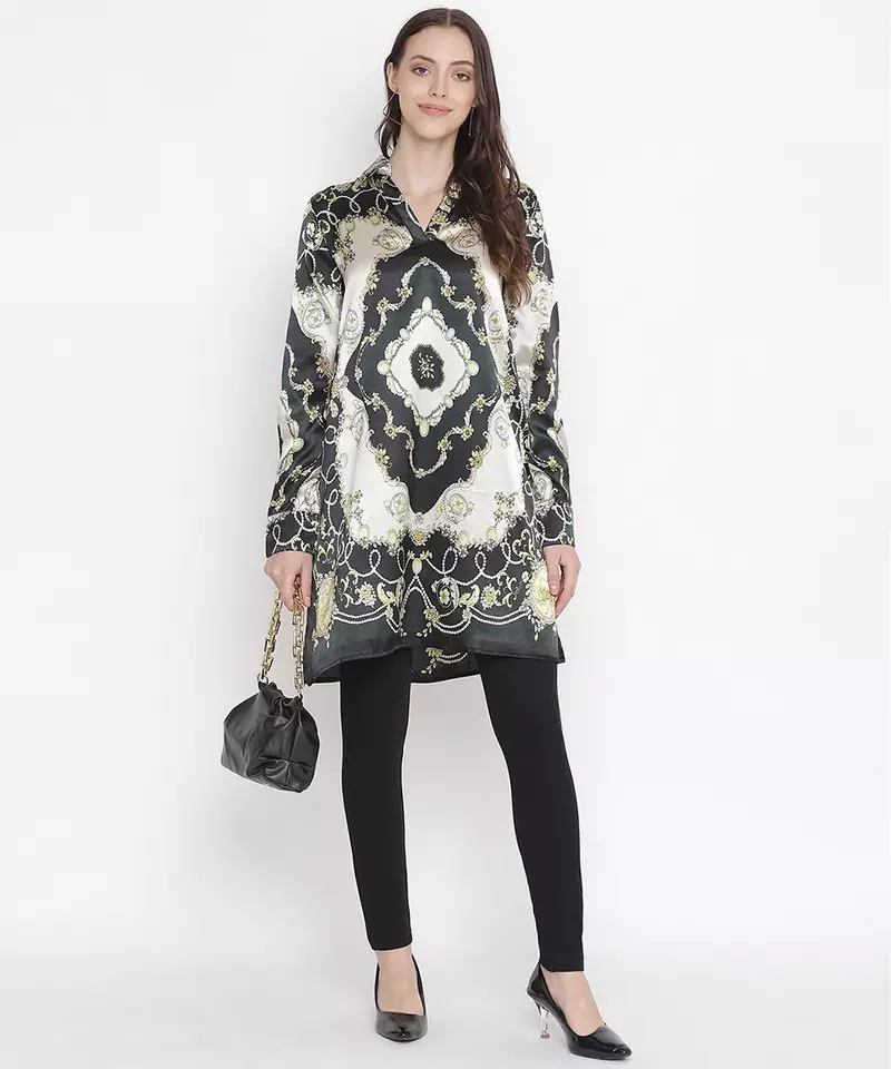 Sonder sizzy printed satin scraff  women tunic