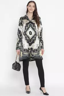 Sonder sizzy printed satin scraff  women tunic