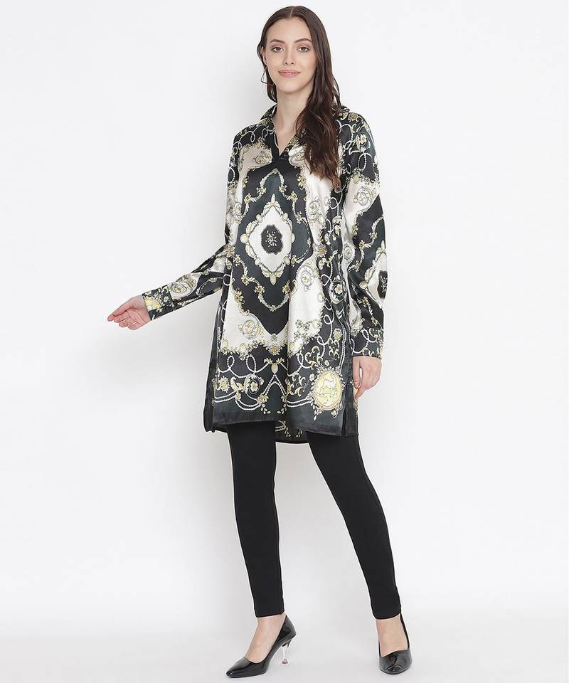 Sonder sizzy printed satin scraff  women tunic