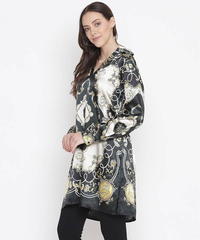 Sonder sizzy printed satin scraff  women tunic