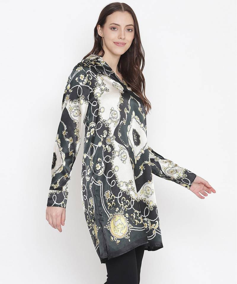 Sonder sizzy printed satin scraff  women tunic