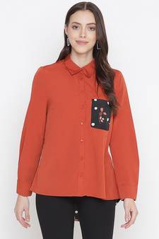 TonniBL Rust colour women Shirt