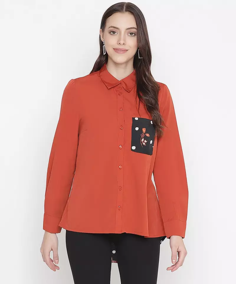 TonniBL Rust colour women Shirt