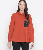 TonniBL Rust colour women Shirt