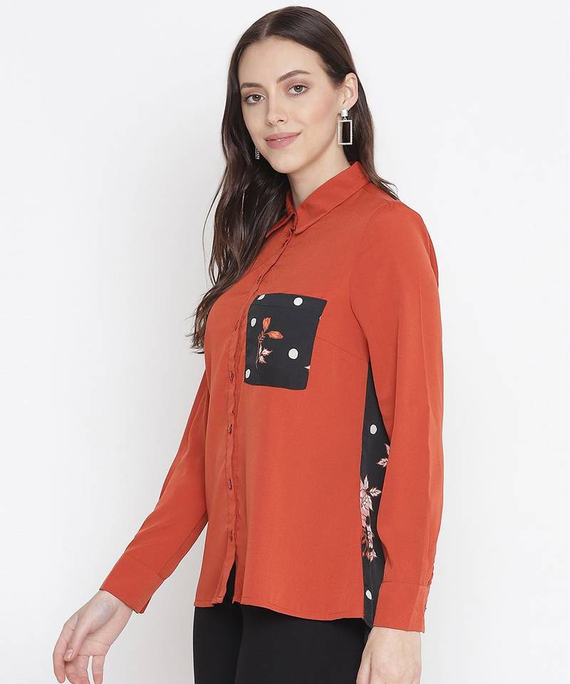TonniBL Rust colour women Shirt