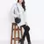 Magnetizing blue button-down gathered women tunic