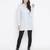 Magnetizing blue button-down gathered women tunic